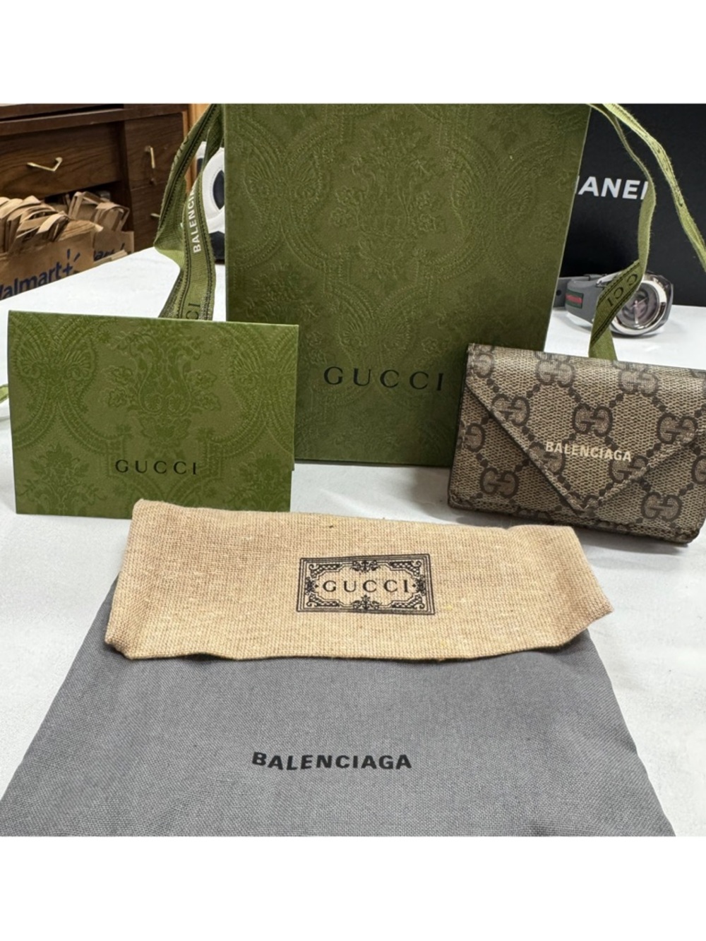 Authentic Gucci With Balenciaga Wallet